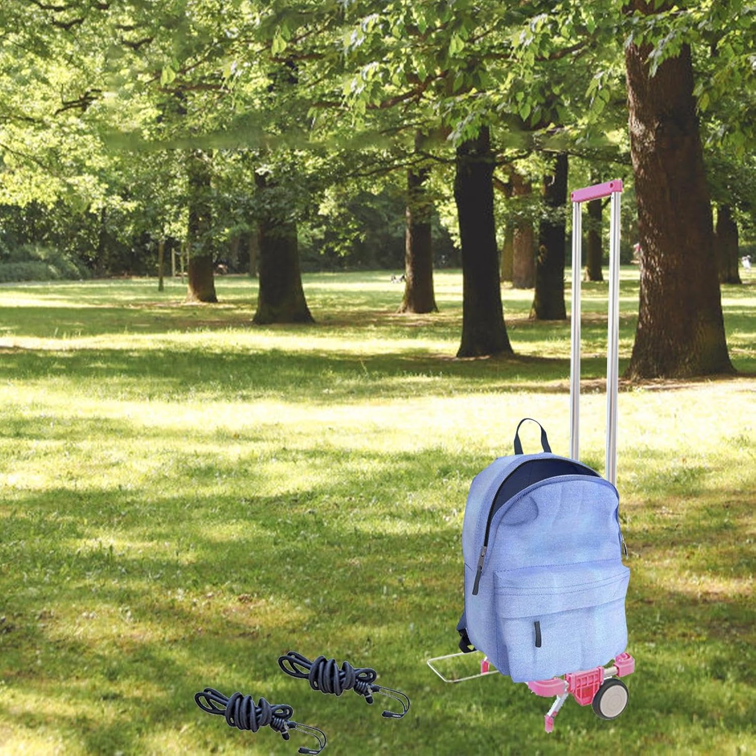 GUOOL 折りたたみ式ハンドトラックカート 2つのミュートホイール付きヘビーデューティートラック、ショッピングカート 折りたたみ式