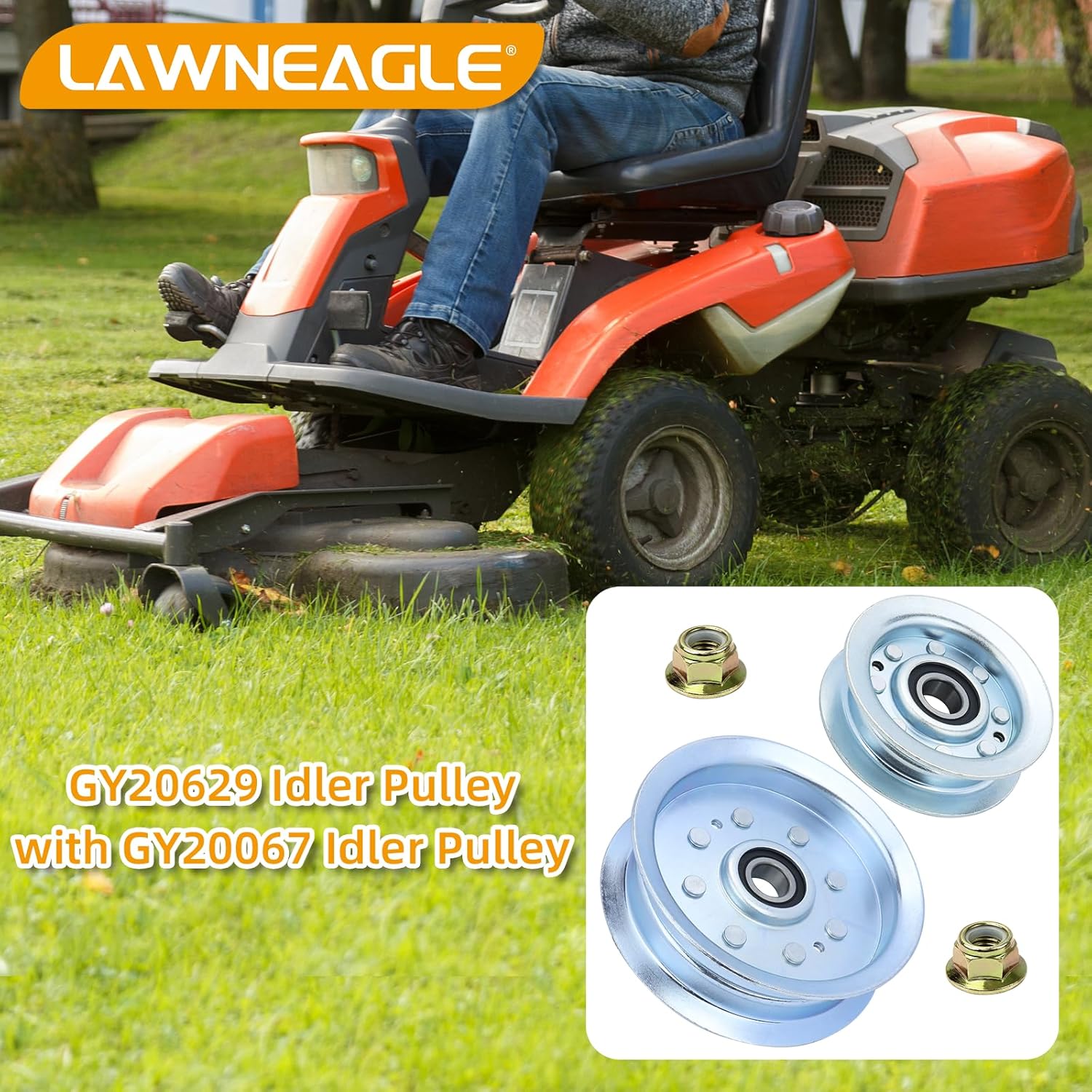 GY20629 Idler Pulley with GY22172 Idler Pulley Replaces GY20629 John Deere GY20629 Idler Pulley John Deere GY22082 Idler Pulley, GY20110 Pulley, GY22172 Idler Pulley John Deere GY20067