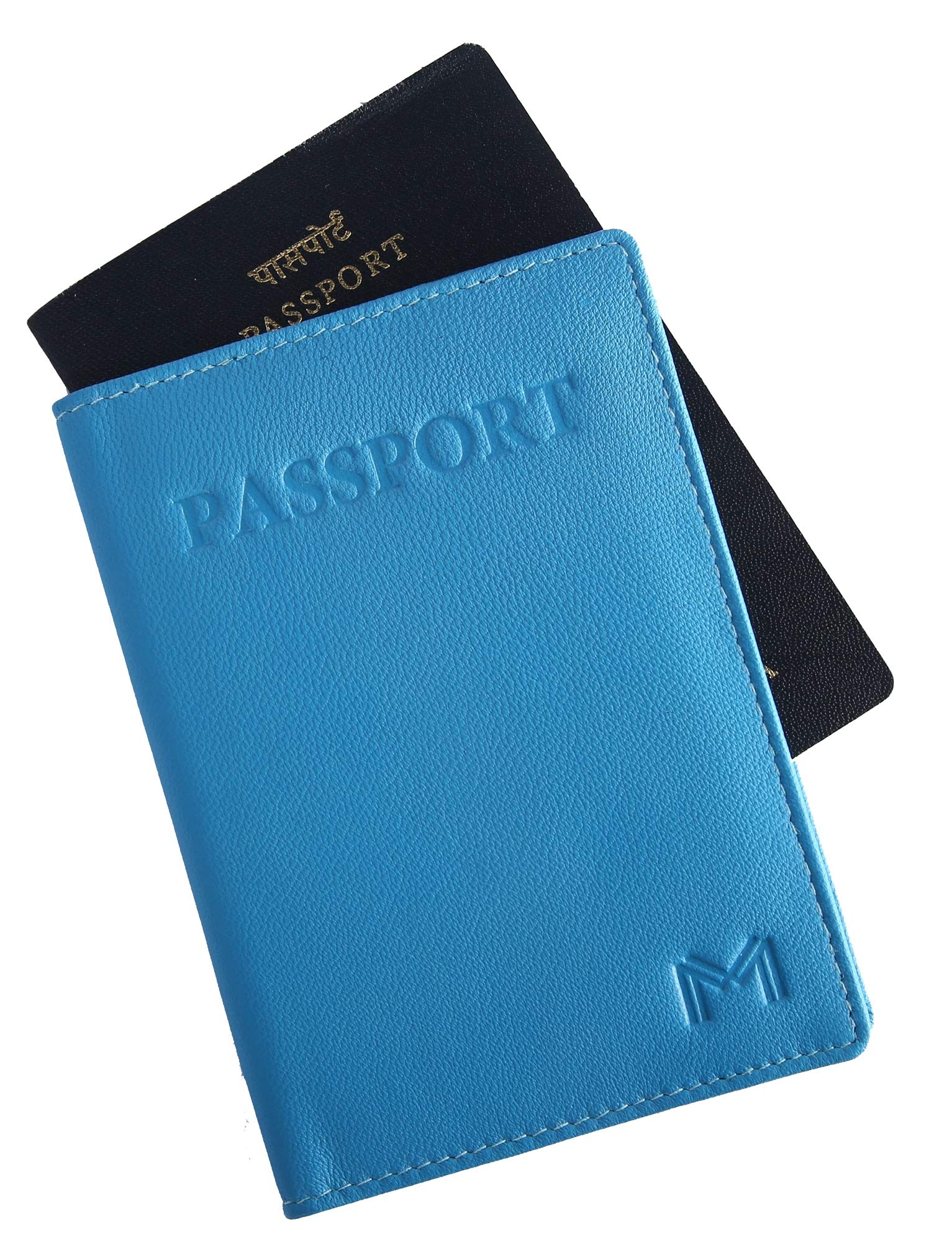 Genuine Leather Passport Holder/Passport Cover/Passport Case for Men, Women, Boys & Girls (PP01) (Brilliant Blue)-image-20