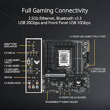こ*ろ様 ASUS TUF GAMING B760M-PLUS WIFI II ASUS TUF GAMING B760M-PLUS WIFI II Scheda Madre Intel (LGA