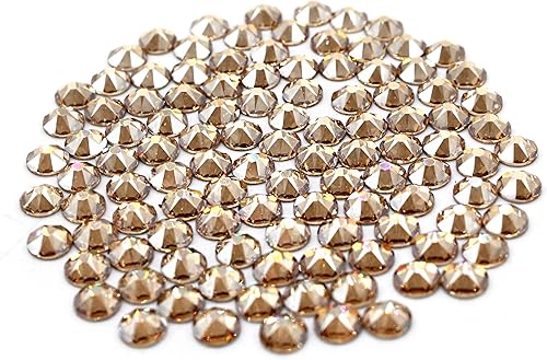 Preciosa Viva Rhinestones Sin Hotfix Flatback - Golden Honey - SS12 (0.118 in) - Elige tu cantidad (144)
