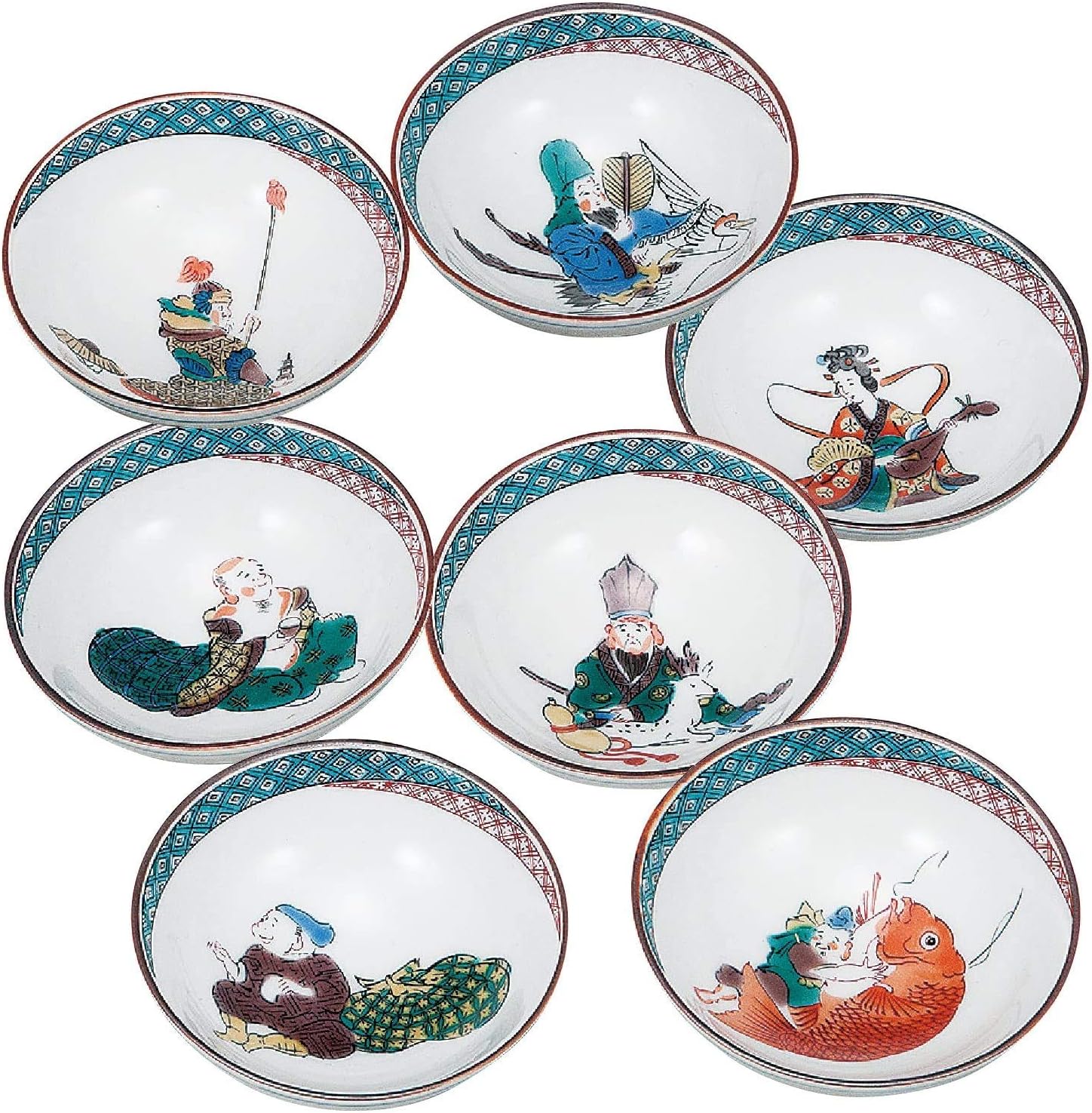 九谷焼 組盃 七福神