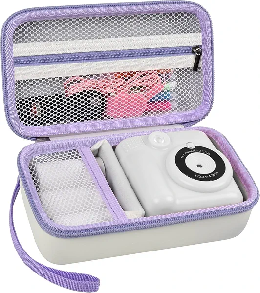 Grapsa Case Compatible with ESOXOFFORE for Dylanto for Anchioo for WEEFUN for GKTZ for Amzelas for Mafiti Instant Print Camera for Kids, Film Camera Storage Holder Organizer Bag (Box Only)- White