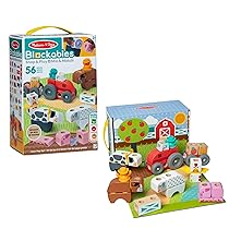 Melissa & Doug Blockables Set della Fattoria – Set di Costruzioni in Legno con Blocchi Collegabili (56 Pezzi), Gioco Creativo e Educativo, Regalo per Bambini e Bambine, 2+ Anni – Certificati FSC