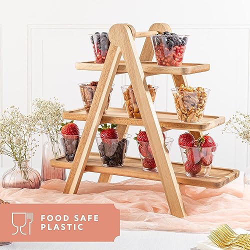 Miniatura 8 de PLASTICPRO Vasos de plástico desechables de 9 onzas, vasos de diseño antiguo, 200 unidades, transparente