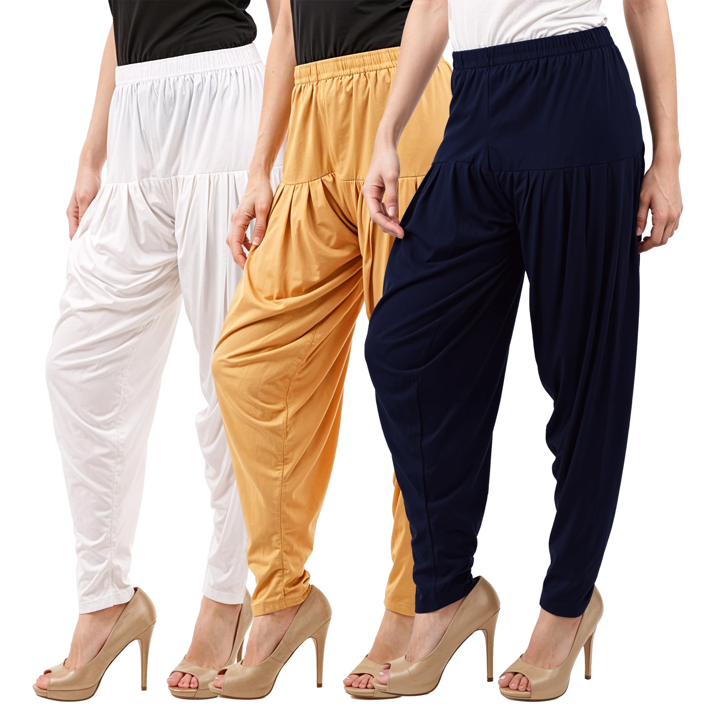 buy that trendz Patiyala Pants for Women Combo Pack of 3 Viscose Dhoti Patiyala Salwar Bottoms-picture-23