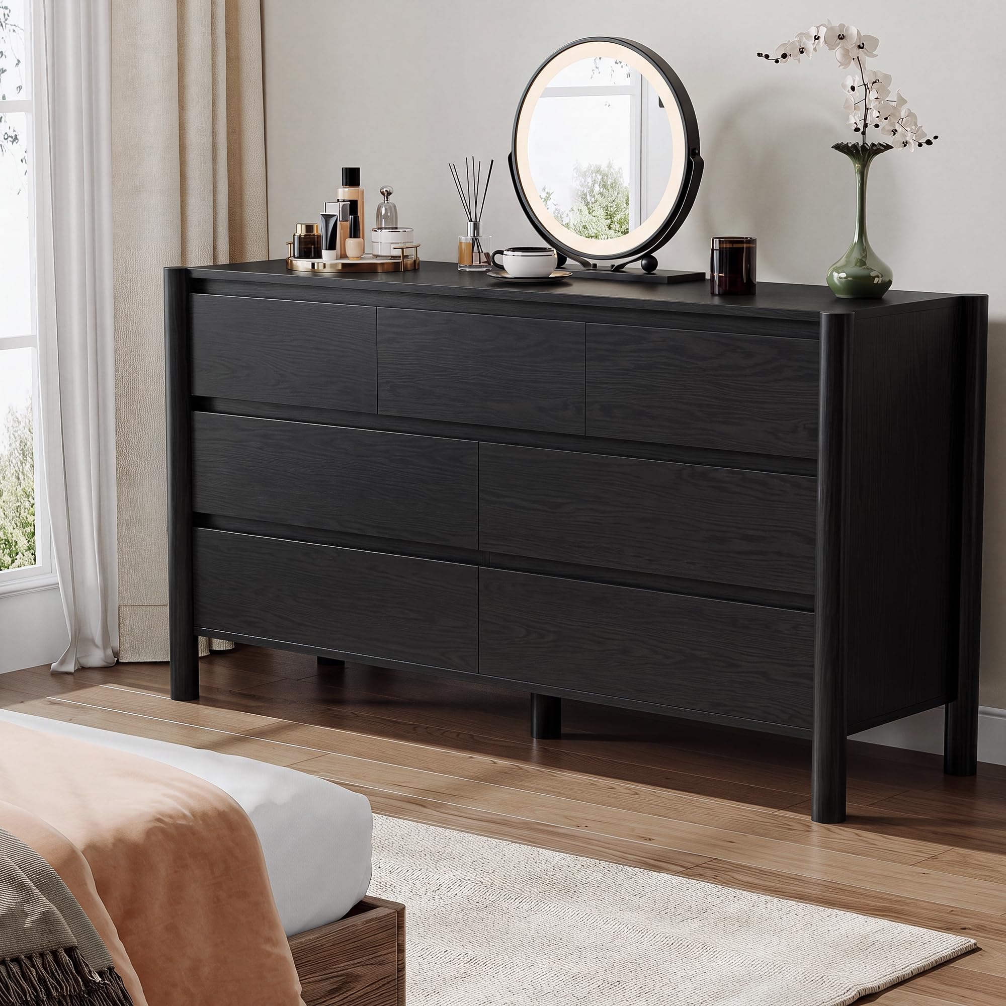 HOUROM Black Dresser for Bedroom,51
