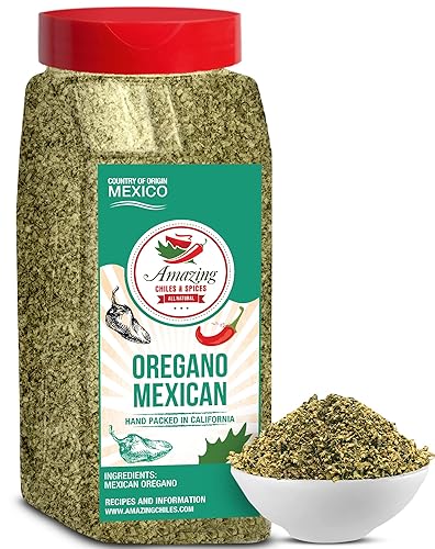 Orégano mexicano seco (4 onzas), fresco y fragante, hojas enteras secas, ideal en recetas mexicanas como pasole, guisos, salsa, carnes, enchiladas.
