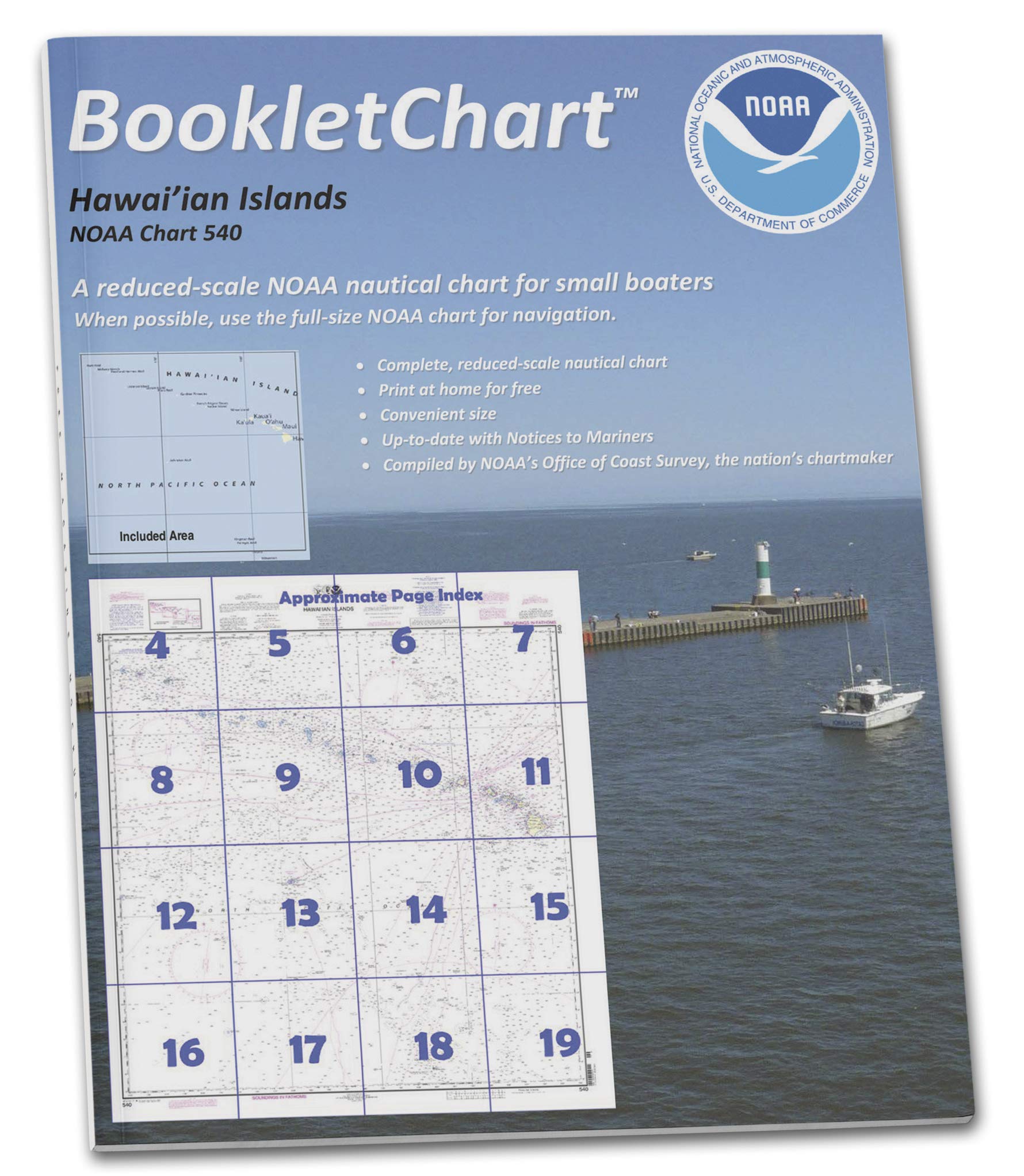 Paradise Cay Publications NOAA BookletChart 540: Hawaiian Islands
