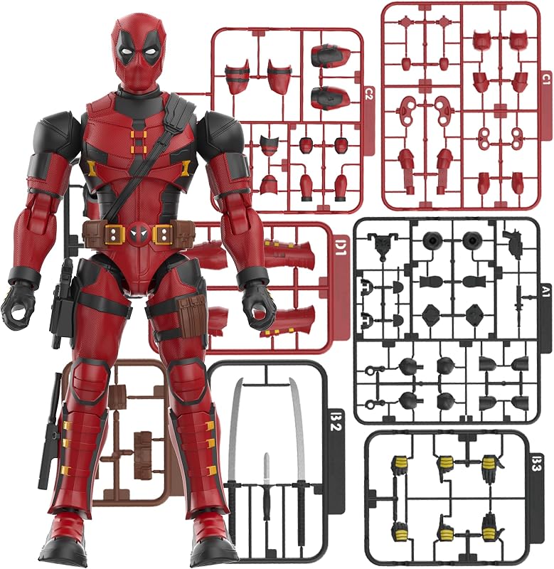 BLOKEES Marvel Deadpool & Wolverine Champion Class 04 Deadpool Model Kit - Assembly Required - No Tools - No Cutting - No Glue - No Paint - Age 14+