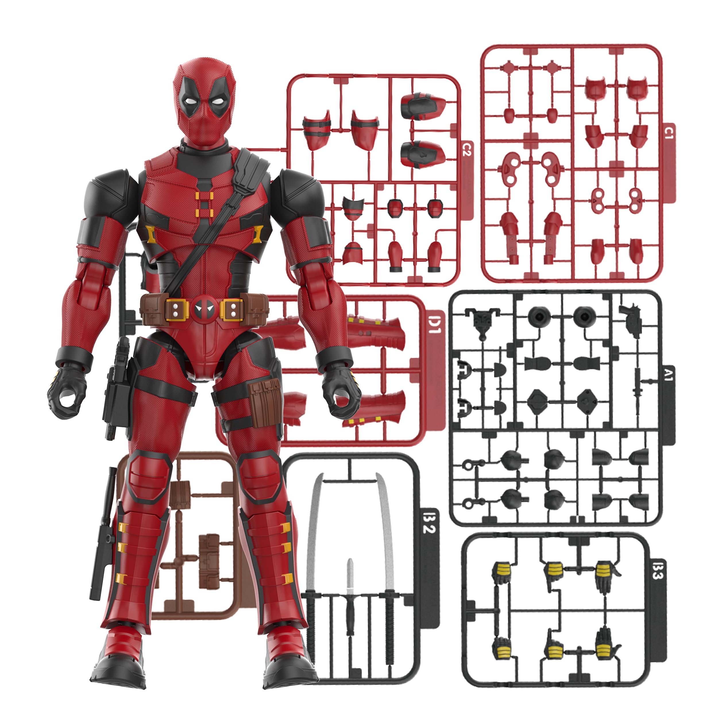 BLOKEES Marvel Deadpool & Wolverine Champion Class 04 Deadpool Model Kit - Assembly Required - No Tools - No Cutting - No Glue - No Paint - Age 14+