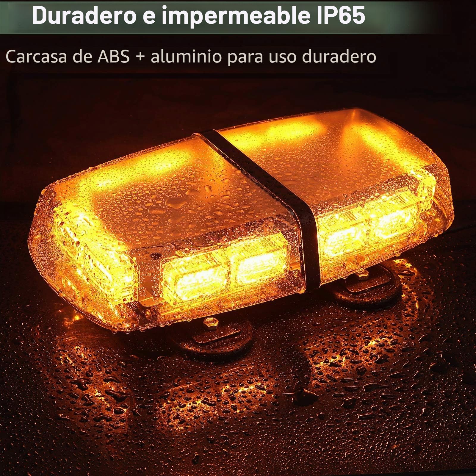 EYPINS Luces de Advertencia, 72 LED Luz de Intermitente de Emergencia, Luz de Advertencia de Recuperación, Luz Estroboscópica de Advertencia para Camión de 36 W, 12/24 V, Ámbar