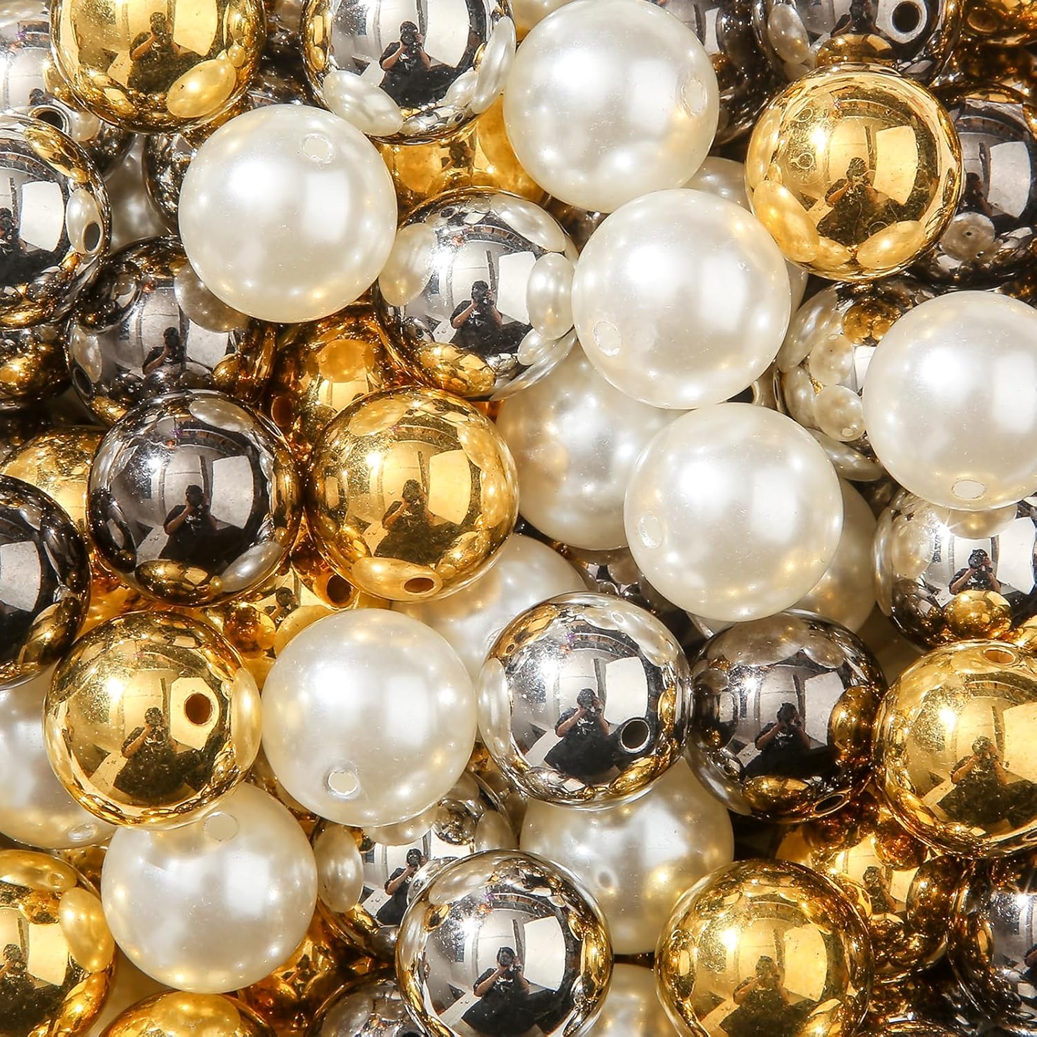 20mm Acrylic Beads 160pcs Rhinestone Bead Multicolor Beadable Pen Ball Beads for Pen Bag Jewelry Making Necklace Bracelets(Color Mix Color)