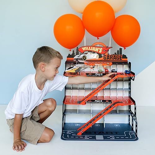 Miniatura 2 de Personalized Hot Wheels Display Shelf and Sign with Child's Name - Toy Car Garage Organizer and Collector's Showcase