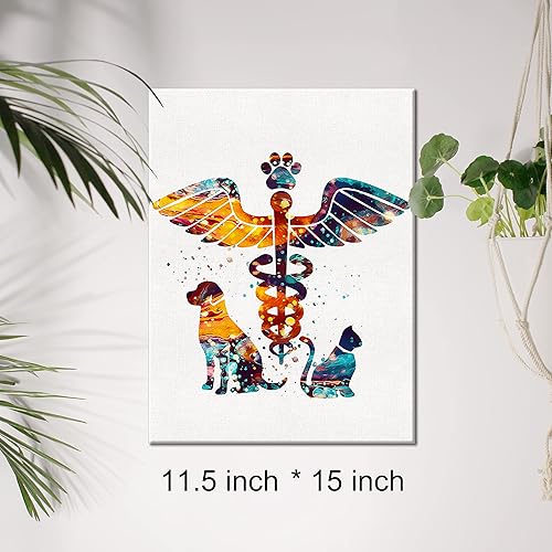 Miniatura 2 de Lienzo de aseo de perros en acuarela, arte de pared, diseño de peluqueros de perros, lienzo impreso, póster de pintura, veterinario, oficina,