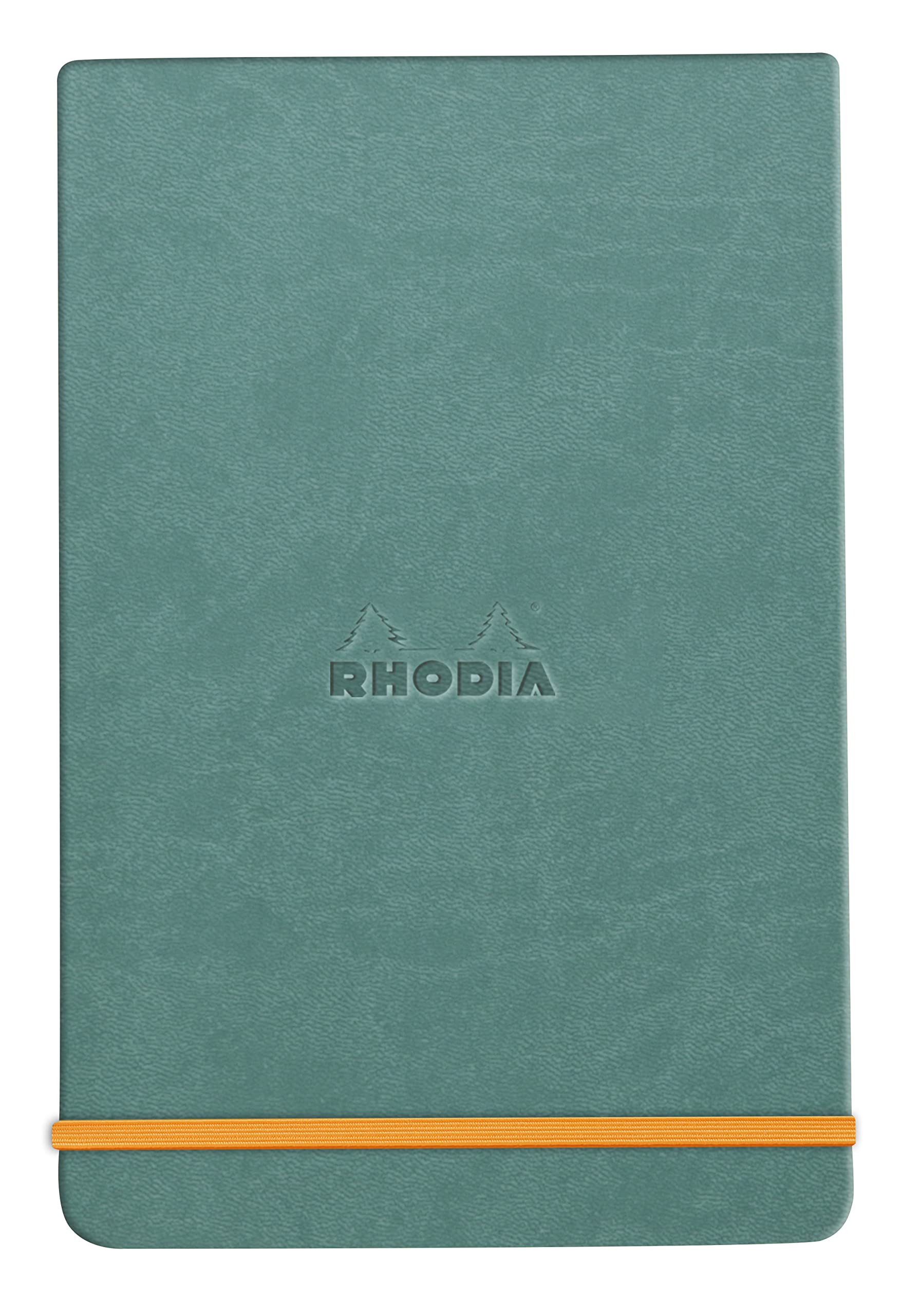 RHODIA 194357C - Hard Notebook Webnotepad Water - A6 - Lined - 192 Detachable Pages - Clairefontaine Ivory Paper 90 g/m - Bookmark, Elastic Closure - Faux Leather Cover - Rhodiarama