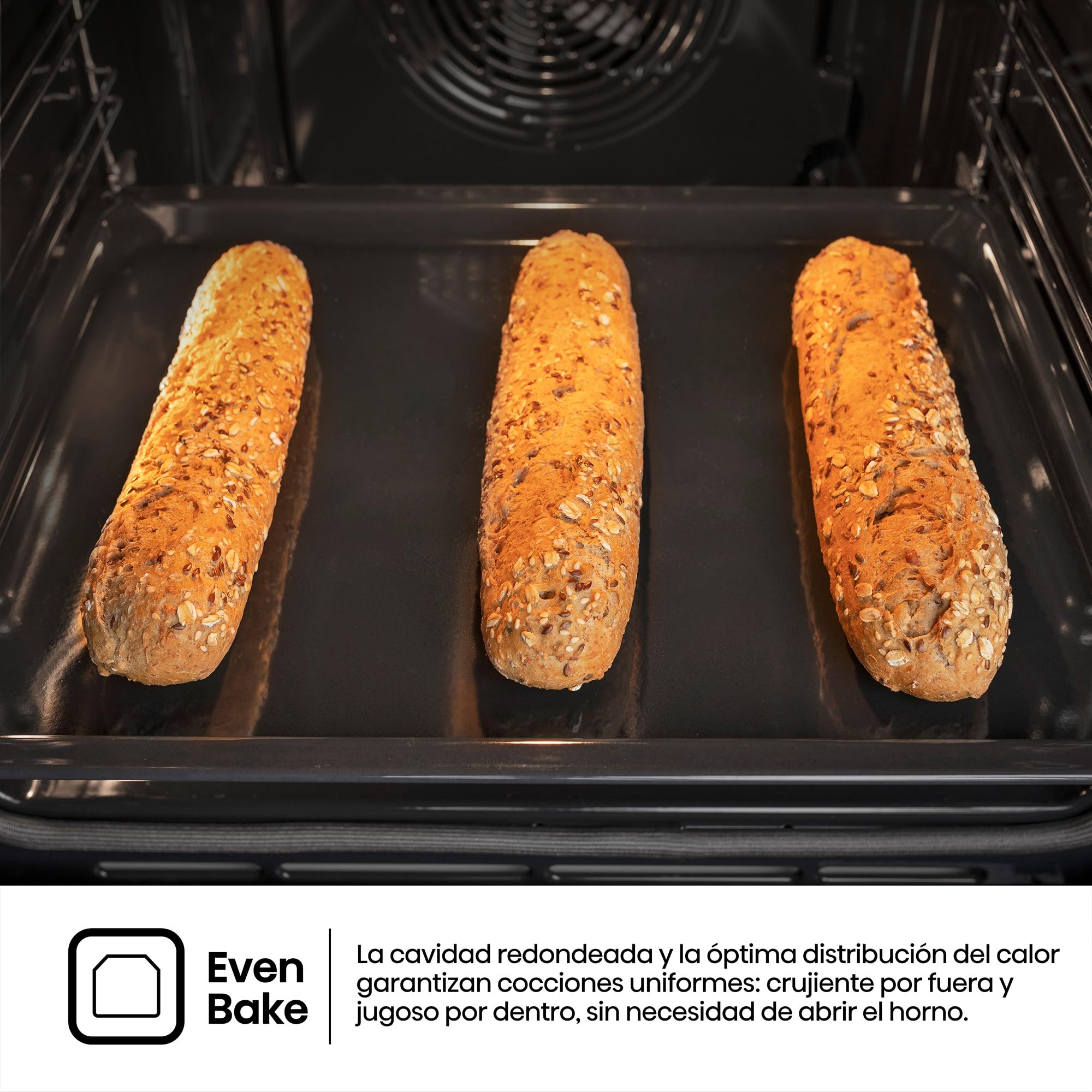 Hisense BI64216EPX - Horno Multifunción Pirolítico, Clase A++, 78L, Fondo 57cm, Guía Telescópica, Calentamiento Rápido, Apertura Y Cierre Suave de Puerta, Air Fry, Modo Pizza, Modo Congelados, Inox