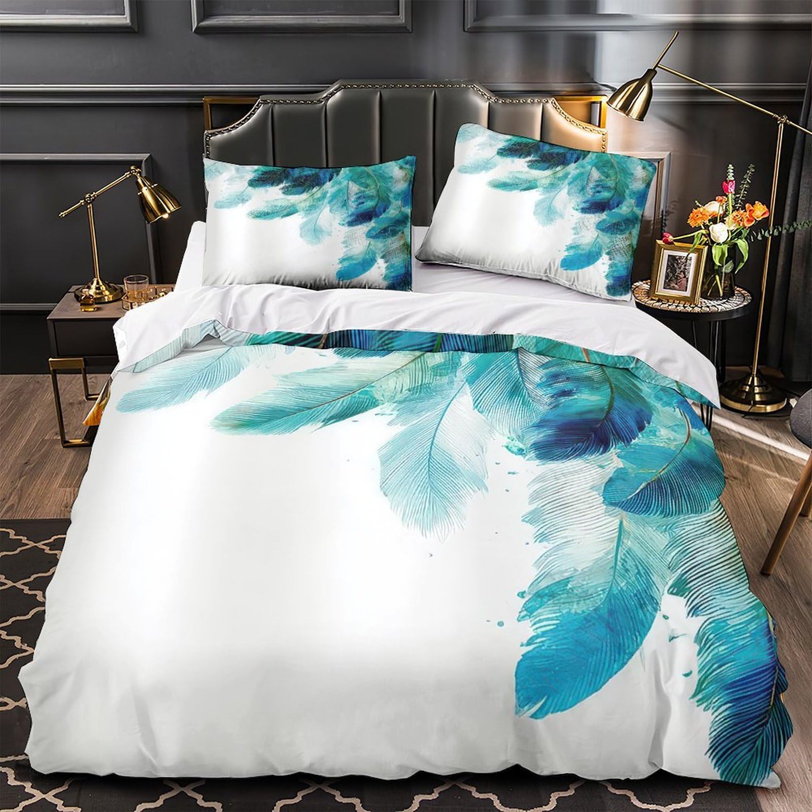 Housse de Couette Hypoallergénique Anti-Acariens Lit Enfant 260x220