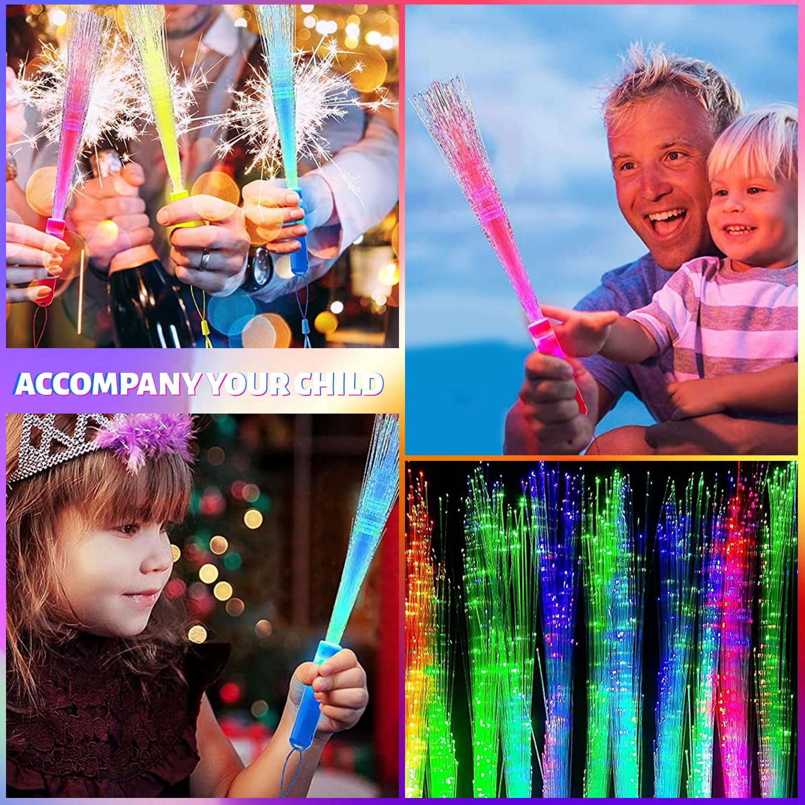 Bâtons Lumineux LED Clignotants à 3 Modes Bâtons De Bouteille