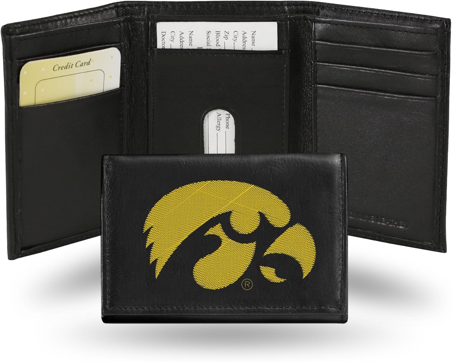 Rico Industries NCAA Standard Embroidered Tri-fold Wallet