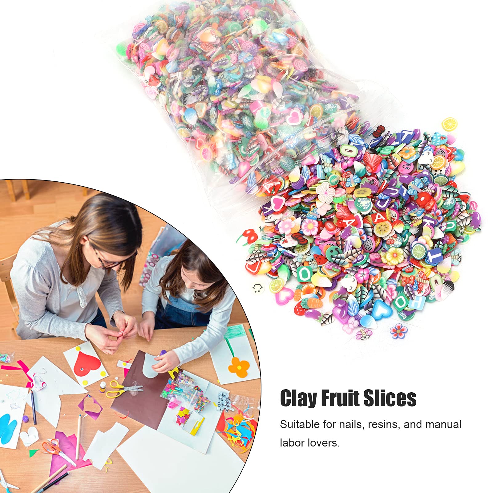 Lot De 12 Grilles Pour Slime De Fruits - Disques En Argile Polymère Souple - Pour Résine époxy, Nail Art, Bijoux DIY - 12 Couleurs - 2