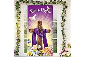 Happy Easter Day He Is Risen Door Banner