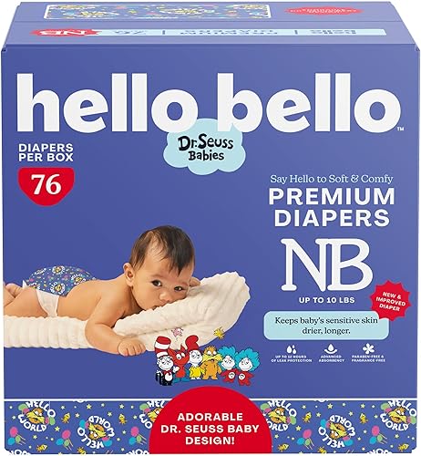 Miniatura 10 de Hello Bello Premium - Pañales para bebé de talla recién nacido, 32 unidades de pañales desechables, extra absorbentes, hipoalergénicos con ajuste