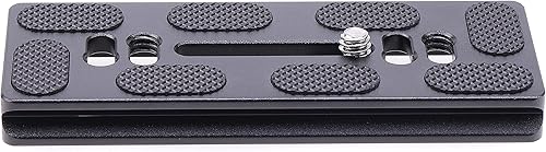 FocusFoto PU100 PU-100 Placa de liberación rápida, placa de 3.937 in de largo con tornillo de montaje de 14 "-20 para Benro B0 B1 B2 J0 J1 N1 Arca