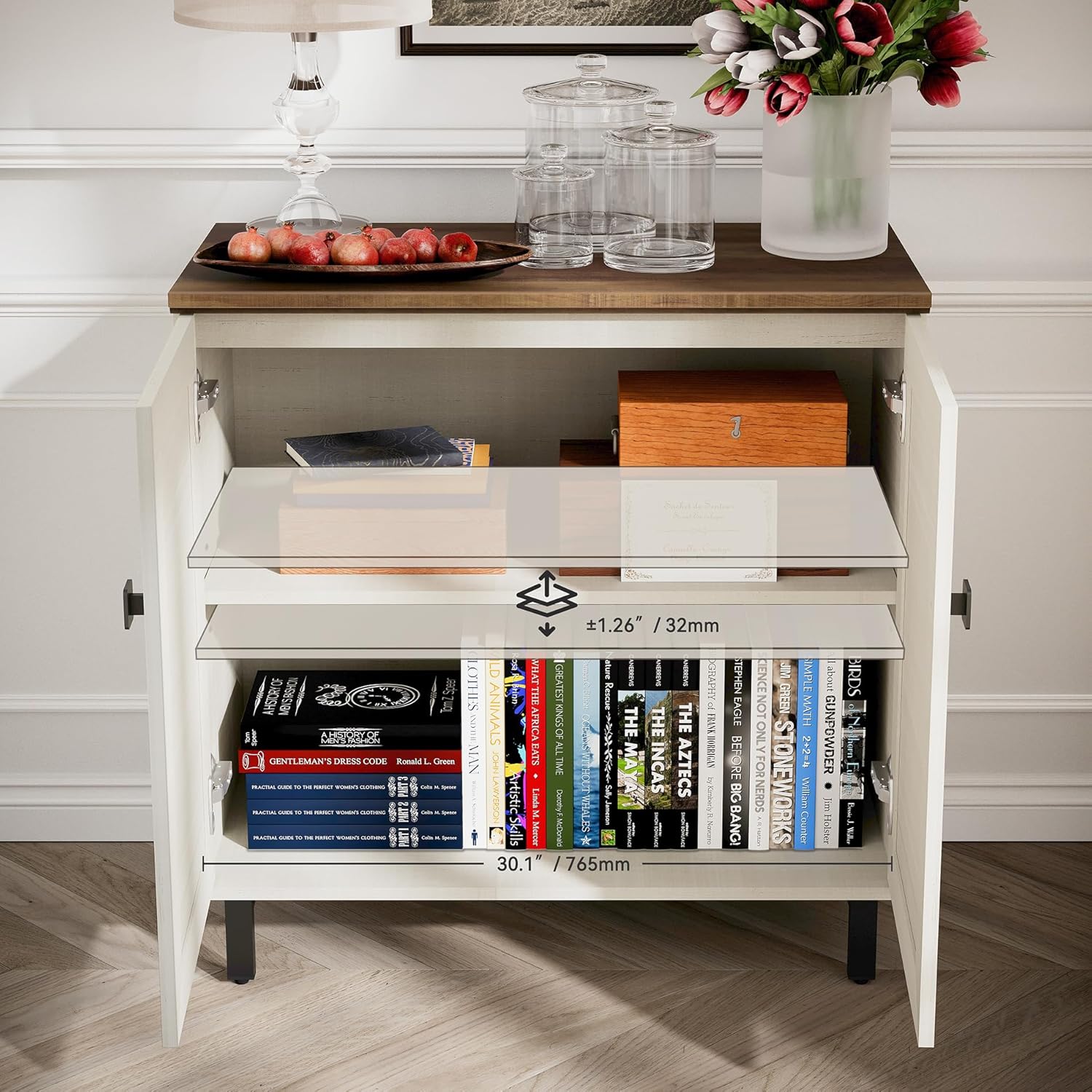 2 in 1 Dresser TV Stand for up to 65 inch TVs with 3 Drawers and Adjustable Shelf Farmhouse TV Cabinet with Spacious Storage for,Livingroom Bedroom