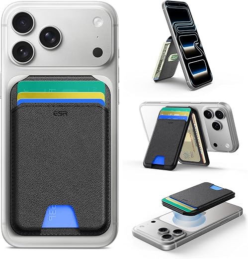 ESR Upgraded for MagSafe Wallet,5 Card Holder,RFID Blocking,Magnetic Wallet for iPhone with Adjustable Stand,Slim for iPho...