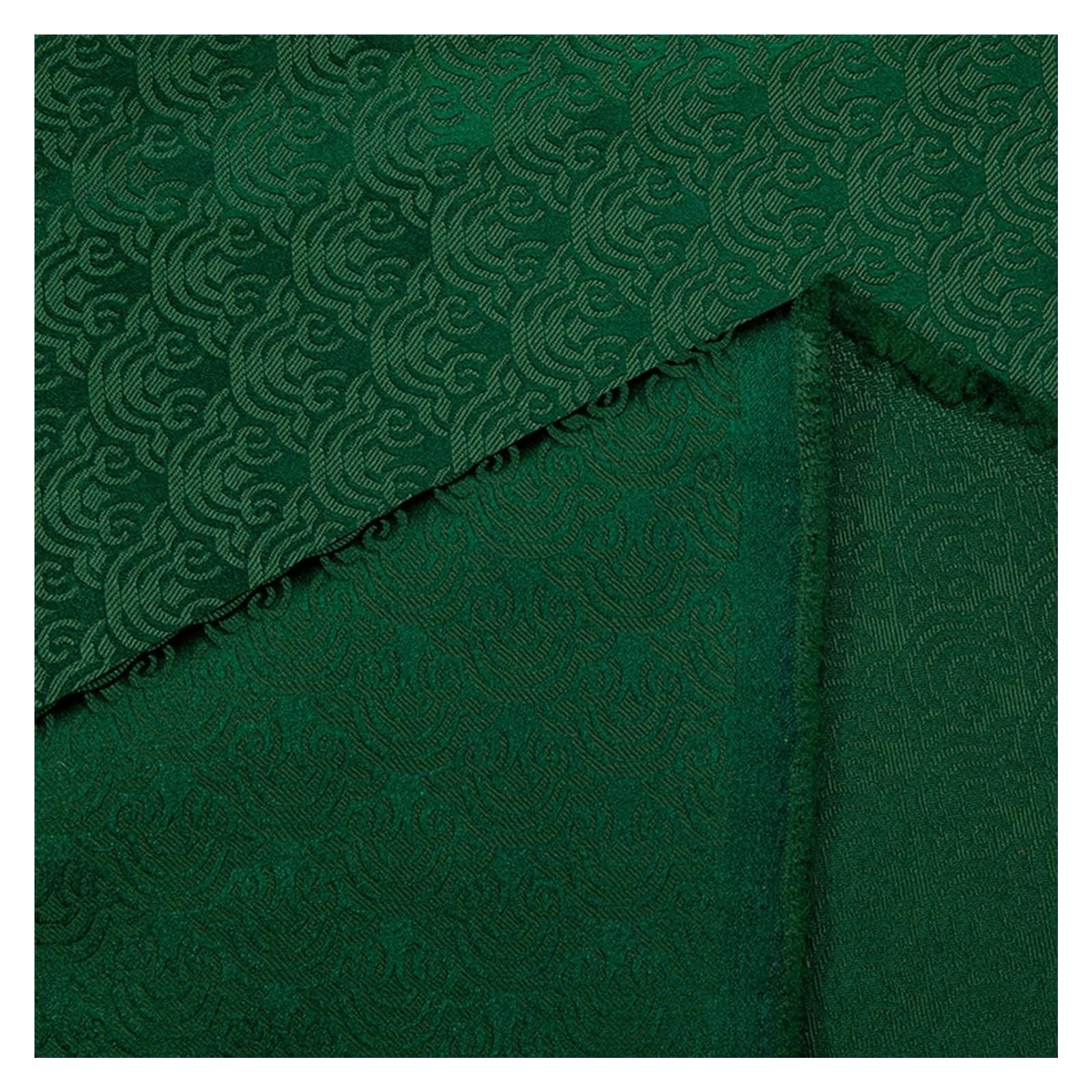 Tissu brodé motif nuage traditionnel chinois vert pour qipao haut de gamme