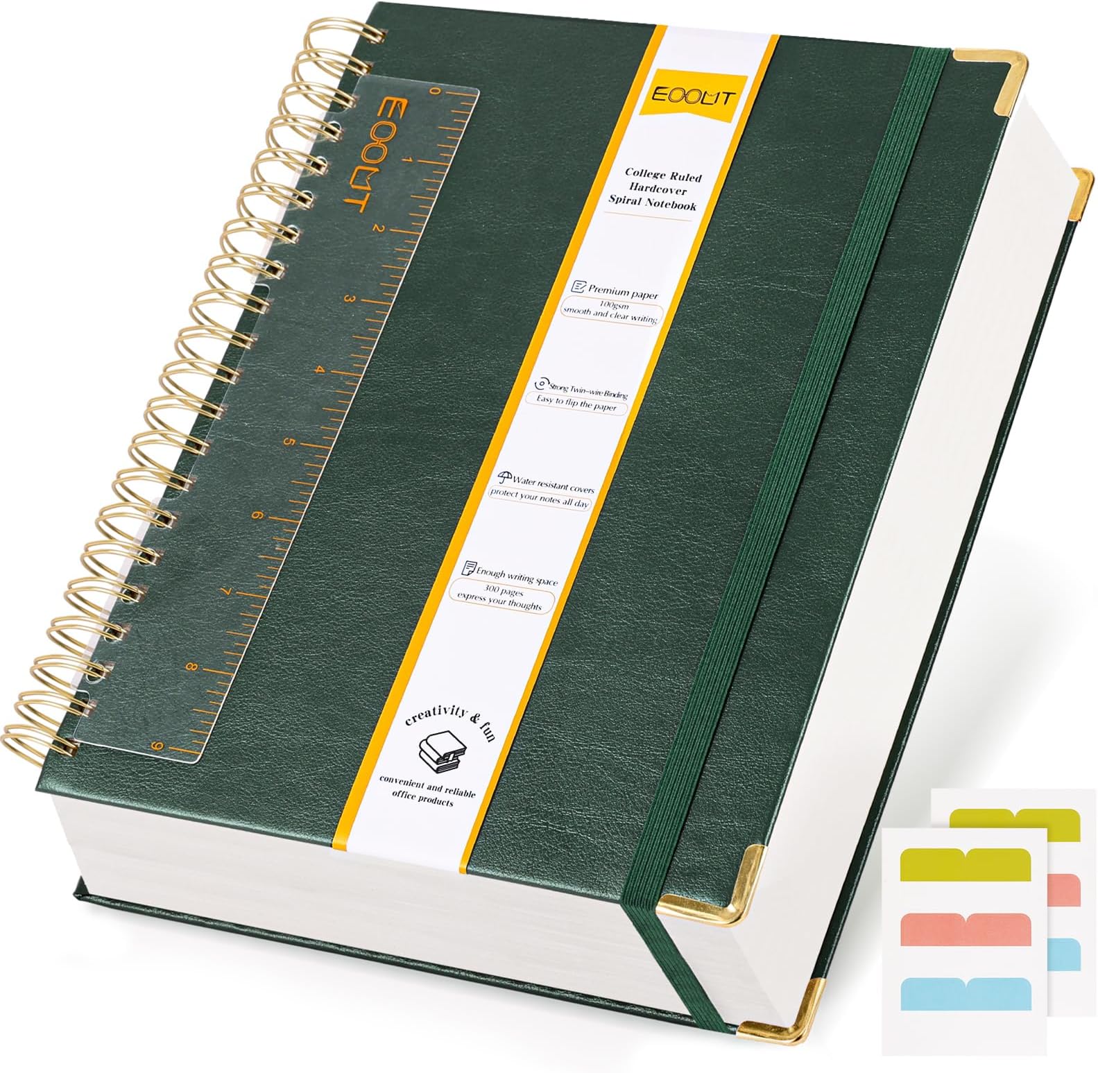 Cute Fox Spiral Notebook - 100 Pages, 5.71x8.26 Inch, College Ruled, Dual Wire Binding For School & Office