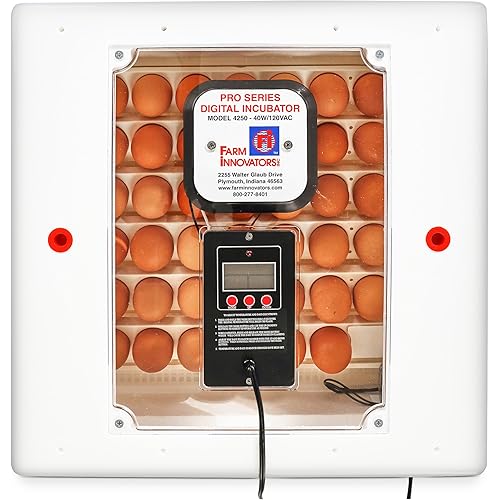 Farm Innovators 41 Egg Digital Circulated Air Incubator w/Auto Turning & Humidity Control - Automatic Incubating Machine for Hatching Chicken Eggs and Poultry Farming