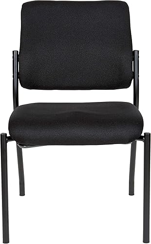 Miniatura 6 de Office Star 837 Series - Silla de visitante con asiento y respaldo acolchados con soporte lumbar integrado, sin brazos, color negro icono