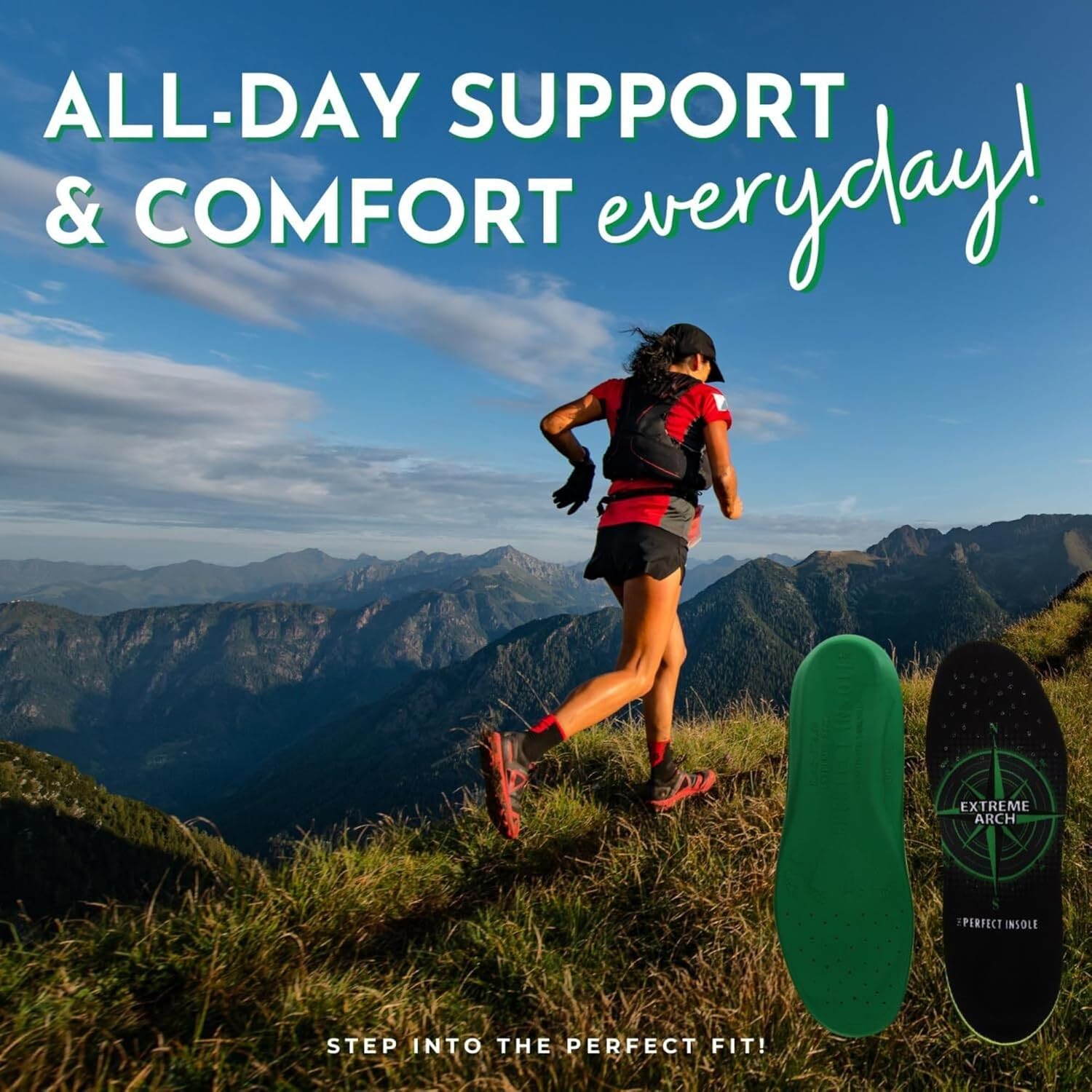 Extreme Arch Support Insoles | Men: 10-11 / Women: 11-12 | Orthotic Support with Deep Heel Cup for Extreme Arches, Podiatrist-Approved, Provide Relief for Plantar Fasciitis Foot, Leg, and Back Pain - Image 3