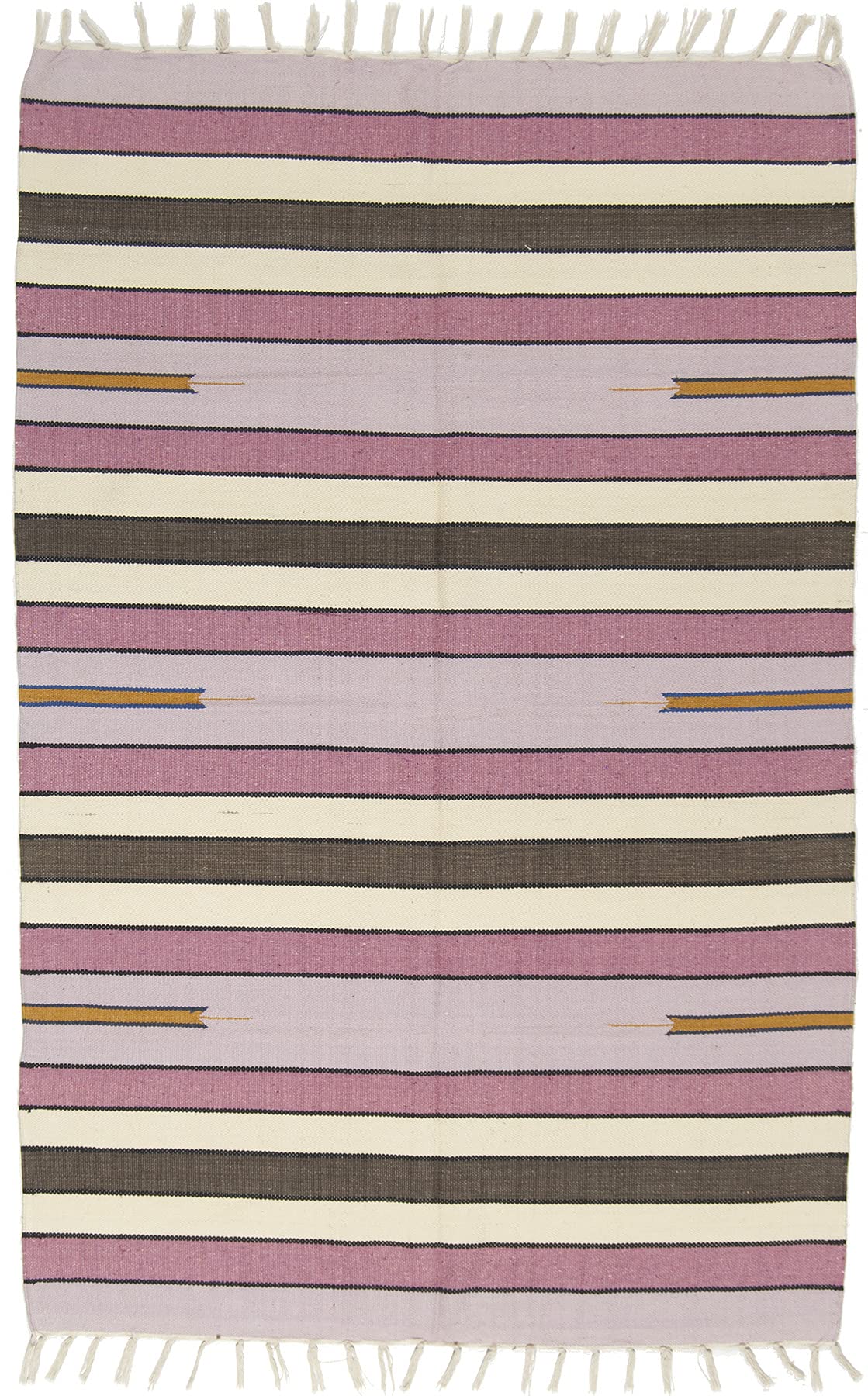 (Galleria Farah1970) - 180x120 CM Kilim Autentico, Originale e Fatto a Mano Ideale Per la Sala , Salotto , Ufficio , Seconda Casa e la Cucina ( LAVABILE IN LAVATRICE )