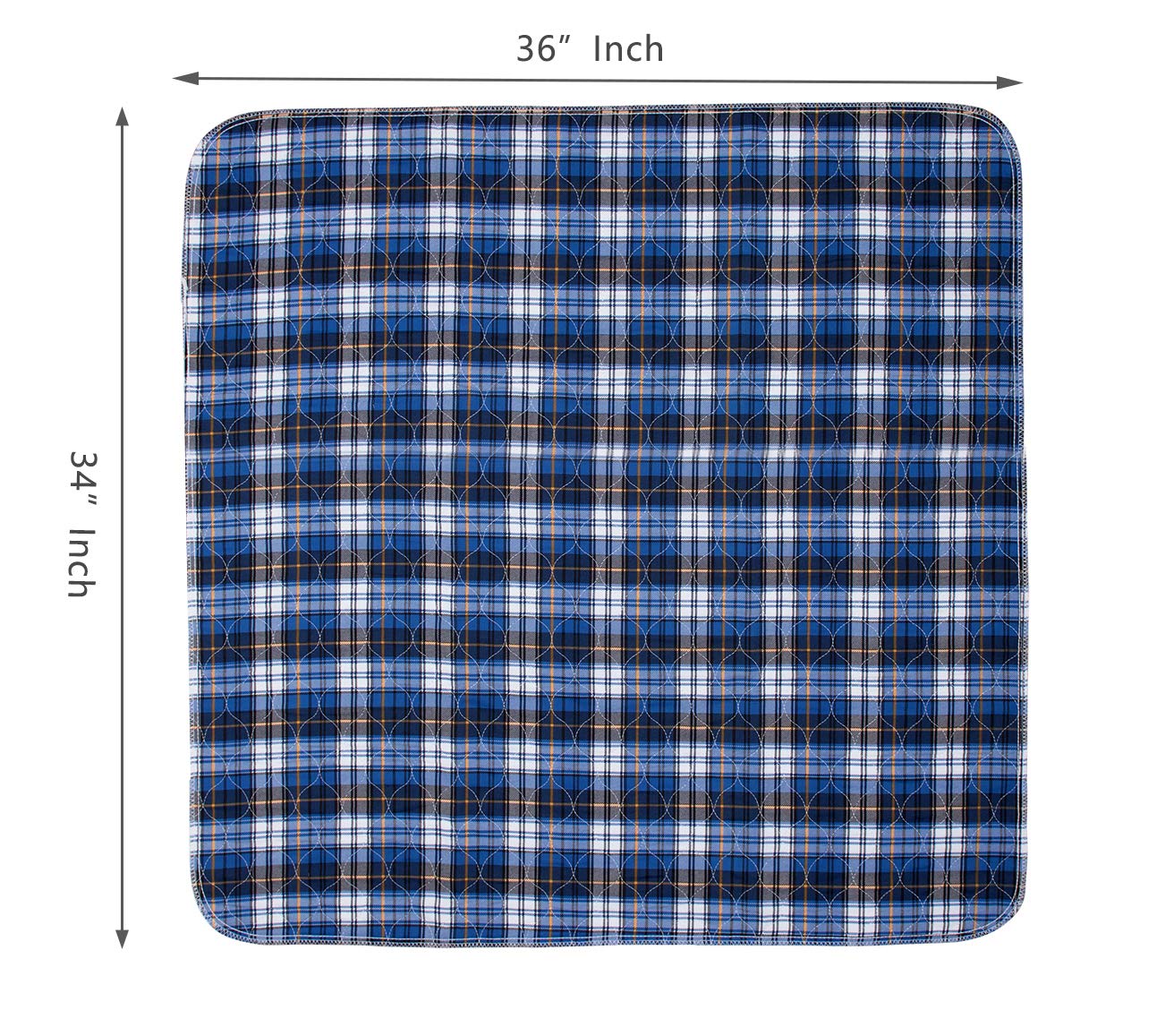 Almohadillas de Cama Antideslizantes para incontinencia, Lavables (36 x 34 Pulgadas, Paquete de 2), Almohadillas de Cama Impermeables, Almohadillas de Cama Lavables para Adultos, Perros, niños