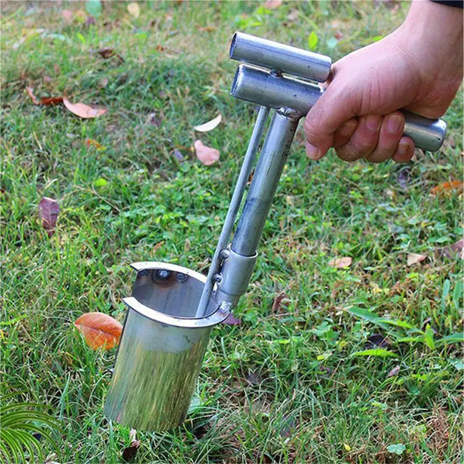 Plantoir Jardinage Transplanteur de semis plantes et d'arbres fruitiers, outil plantation, échantillonneur sol, baril jardin portatif, creuser des houes