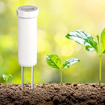 LUVCOSY Calibration-Free Digital Soil pH Pen High-Accuracy Industrial-Grade Tester for Garden, Lawn & Potted Plants White