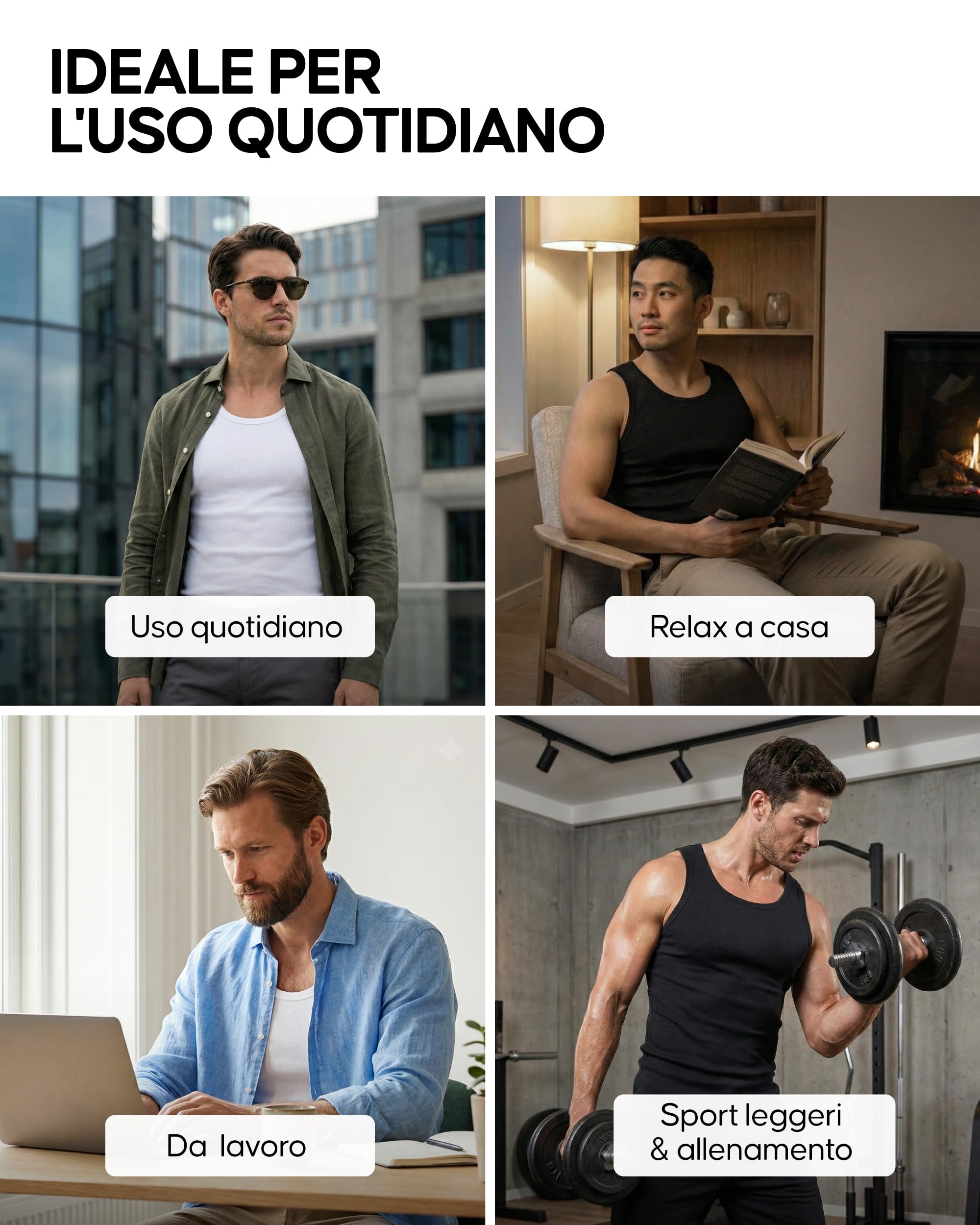 DANISH ENDURANCE Boxer Uomo Lunghi in bambù, 3 o 6 Paia, Nero/Rosso, S | Boxer uomo lunghi in bambù morbido, traspiranti e comodi, cuciture piatte senza irritazioni, per uso quotidiano e sport
