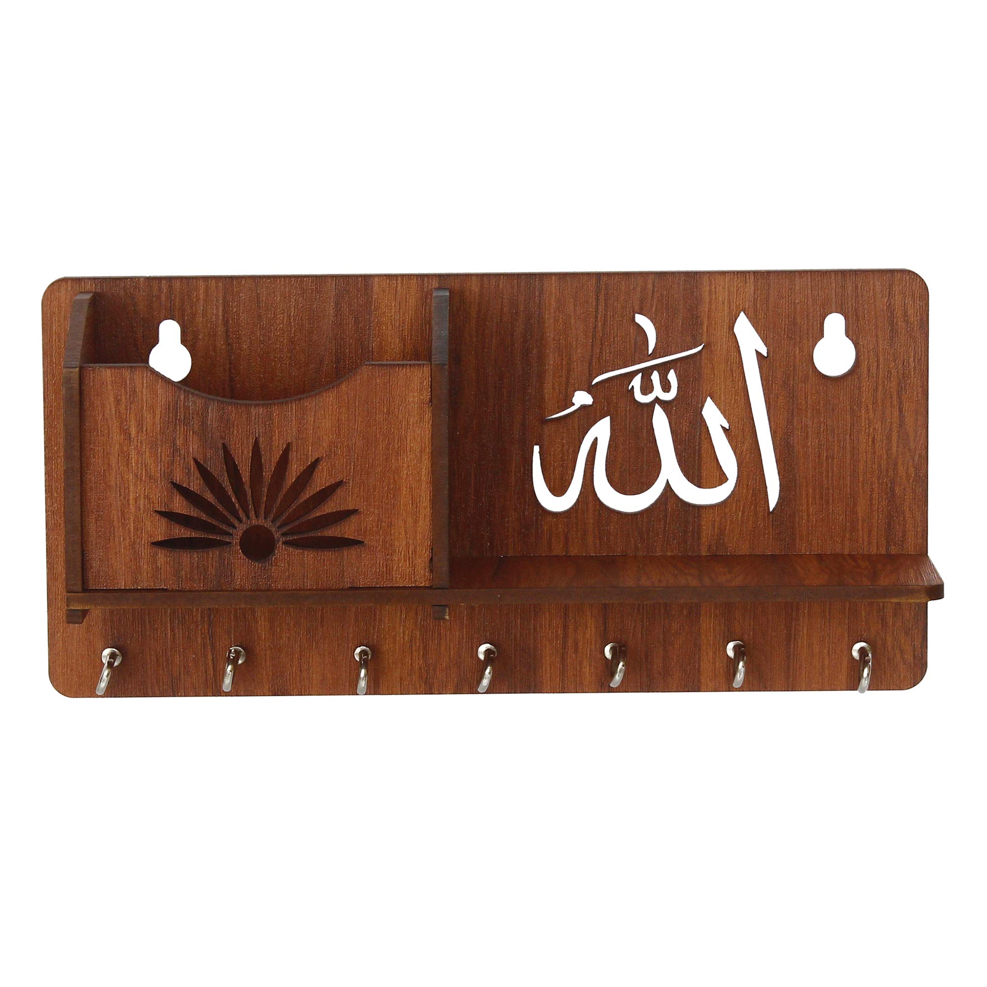 CAPIO ART MDF Wood Wall Mounted Designer Key Holders for Wall Decor Wooden Hanger Stylish Hook Stand Key Organizer for Home Decor and Office Décor - (Light Brown) (B091MHT2KP) Amazon Price History, Amazon Price Tracker