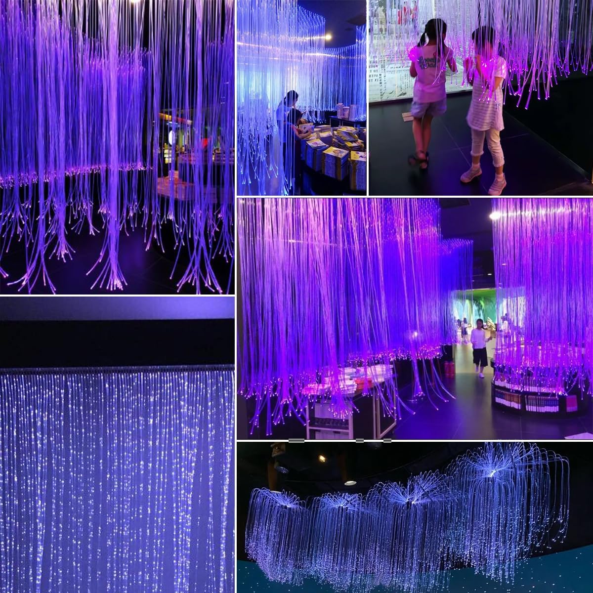 AKEPO 16W Fiber Optic Lights Optical Fibre Star Ceiling Light Kit RGBW APP+Music