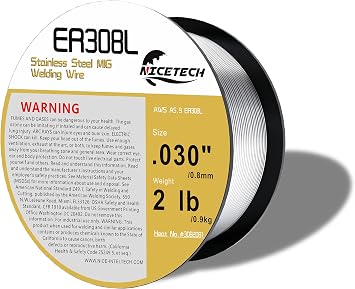 ER308L Stainless Steel MIG Welding Wire .030-Diameter, 2 Pounds Spool, Silver, Package of 1