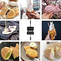 Vista 4 de Taiyaki Fish Shape Cake Maker antiadherente Taiyaki Doble Hornear Pan Waffle Hornear