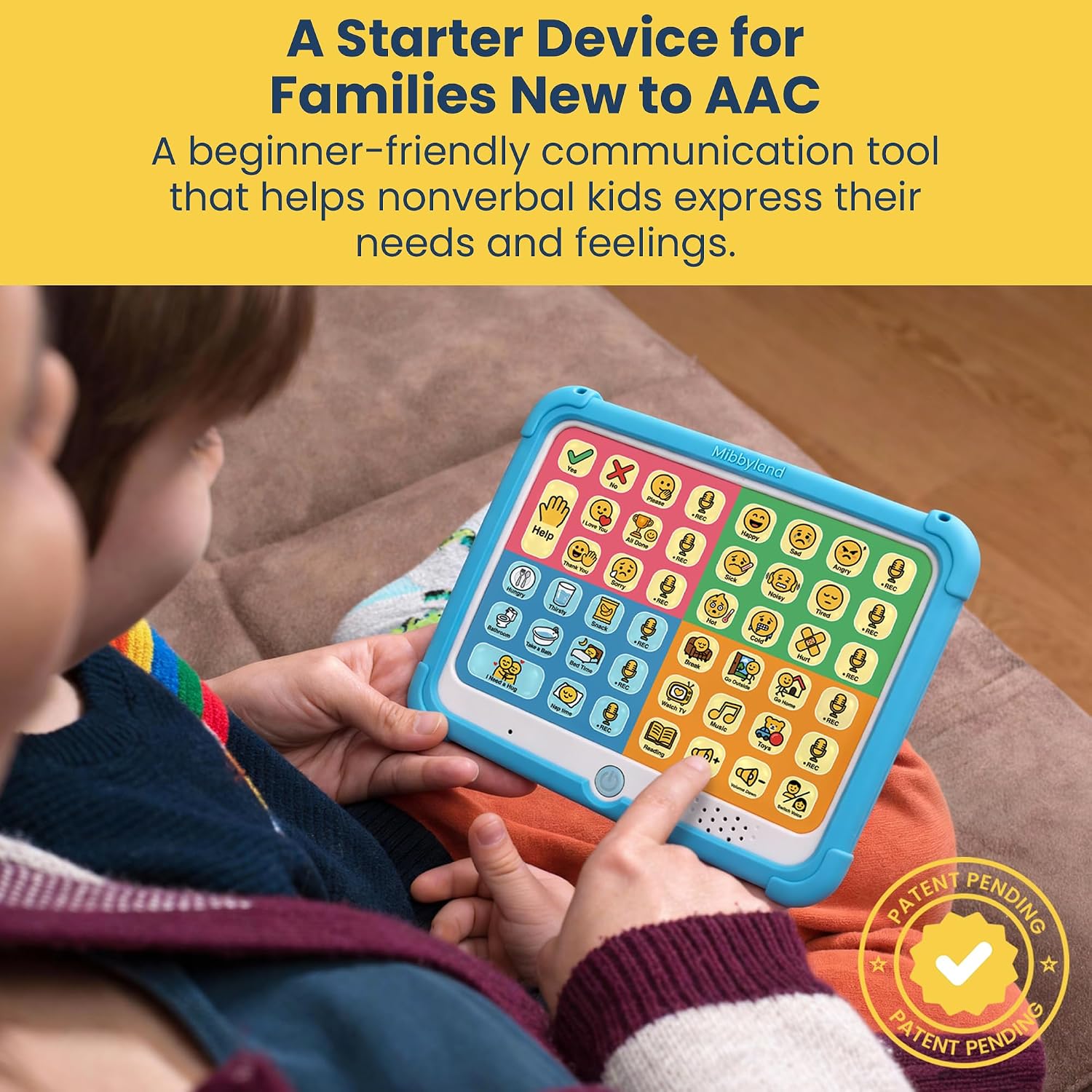 MibbyTalk AAC Device Bundle for Autism & Nonverbal Kids and Adults, 2 Items, Blue & Purple image 2