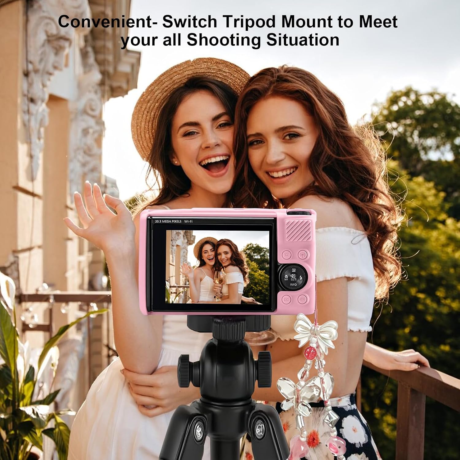 Aircawin Case for Canon PowerShot SX740 HS/SX730 HS with Film&Strap-Pink image 4
