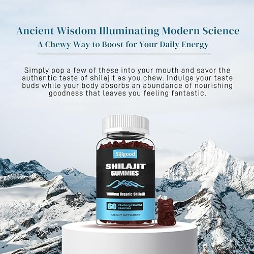Miniatura 7 de 2 paquetes de gomitas de suplemento Shilajit con más de 85 suplementos de minerales traza, Shilajit para hombres y mujeres, 120 gomitas con sabor a
