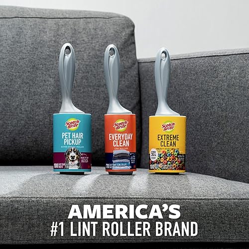 Vista 7 de Scotch-Brite Lint Roller, Works Great On Pet Hair, 2 Rollers, 56 Sheets Per Roller, 112 Sheets Total
