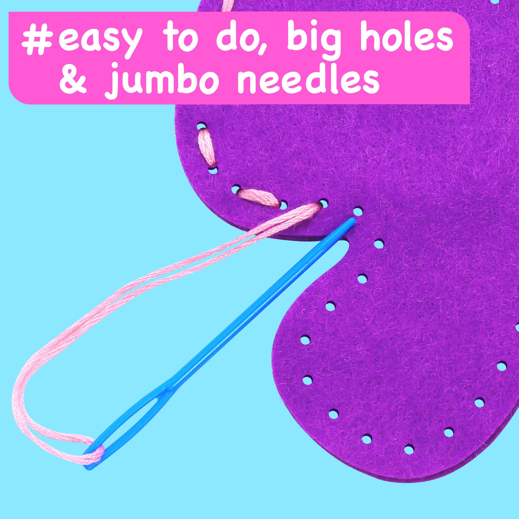 EZCRA Unicorn Sewing Kit for Kids Age 5-8 - Sew and Stick Craft Kit - 4 Easy Beginner Projects - No Mess Felt Crafts with Stickers & Tools - My First Sewing - Educational Gift for Girls - 5