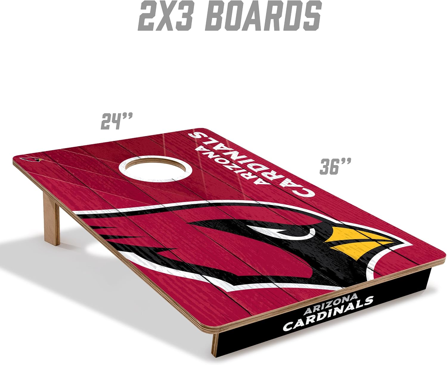 YouTheFan NFL 2’ x 3’ Wood Cornhole Game with Logo Bags